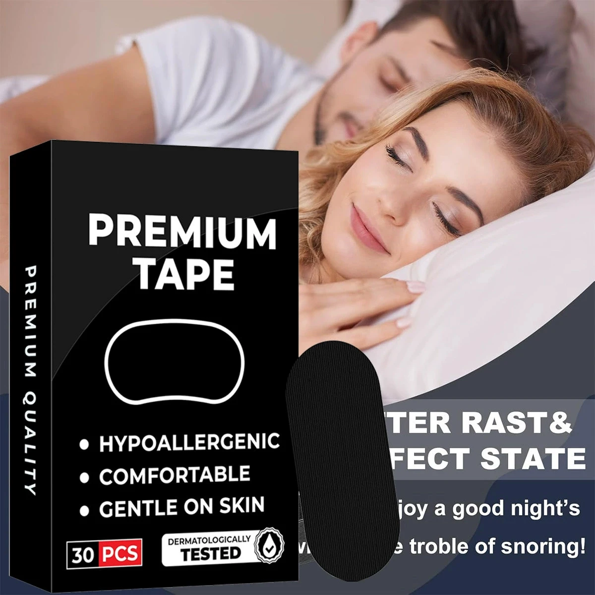 30/60/90/150Pcs Anti Snoring Sleep Mouth Tape Best Breathing Nasal Strips Medical Grade Improved Sleeping Snoring Relief