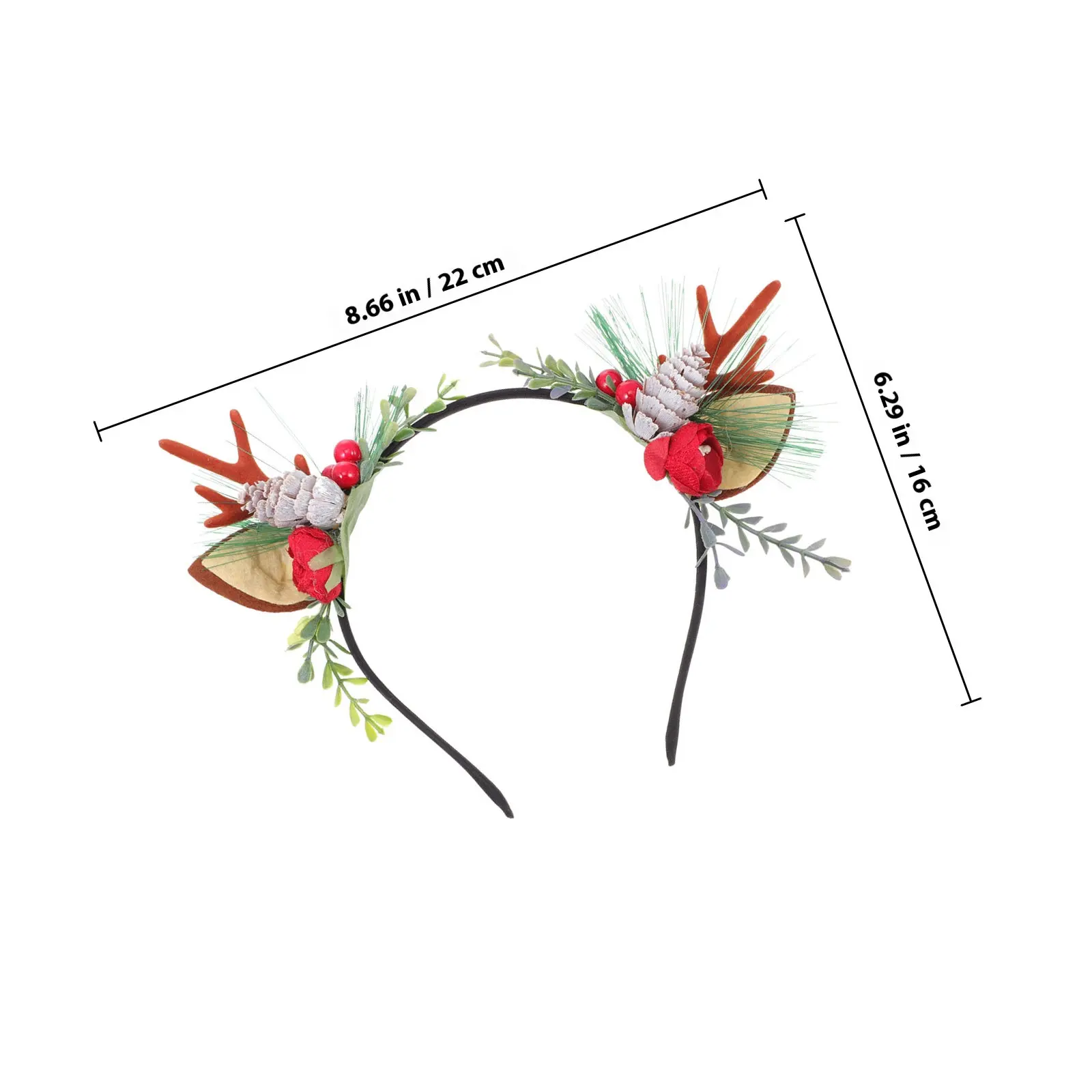 Antler Headdress Hairband for Christmas Party, Festival Photo Prop & Performance Costume, Xmas Hair Decor Gift