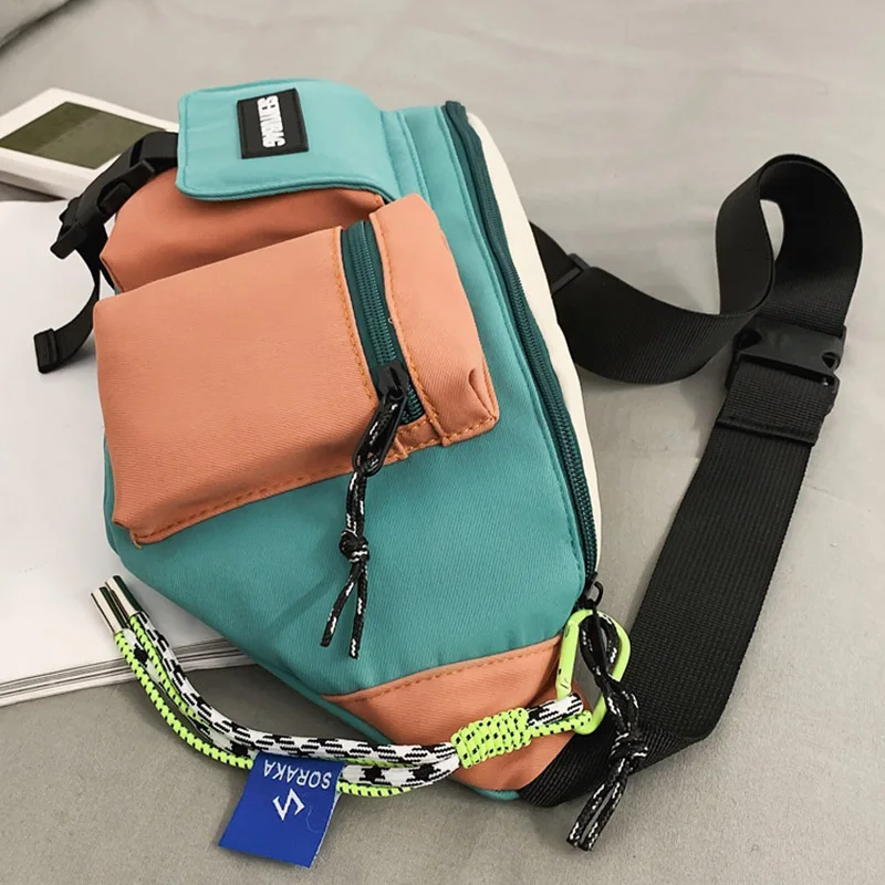 Hohe Qualität Nylon Getäfelten Taille Packs Neue Marke Unisex Brust Pack Casual Outdoor Reise Umhängetasche Männer Wasit Gürtel Taschen – Detail 13