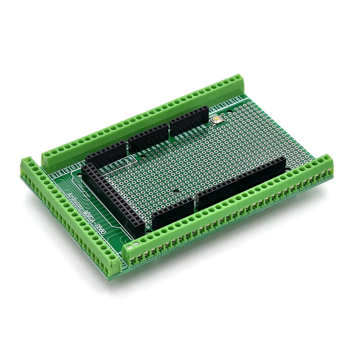 Compatible con el Kit de placa protectora de bloque de terminales de tornillo prototipo PCB de doble cara MEGA2560 para Arduino Mega 2560 / Mega2560 R3