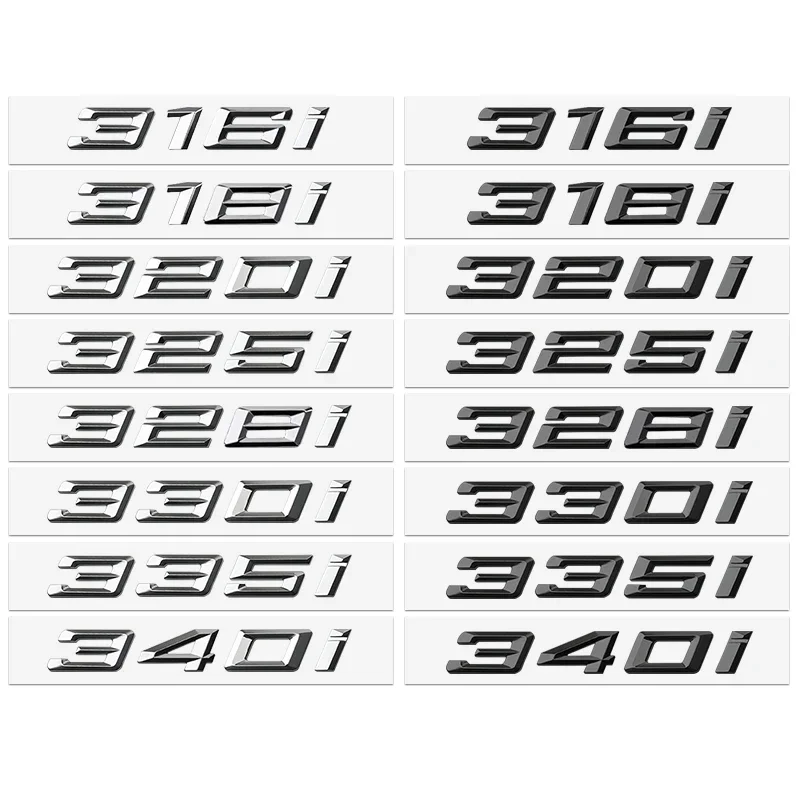316i 318i 320i 335d 340d 320e 323e 325e ABS الجذع التمهيد شعار إلكتروني شارات شعار سيارة لسيارات BMW 3-series لامعة الأسود الملحقات