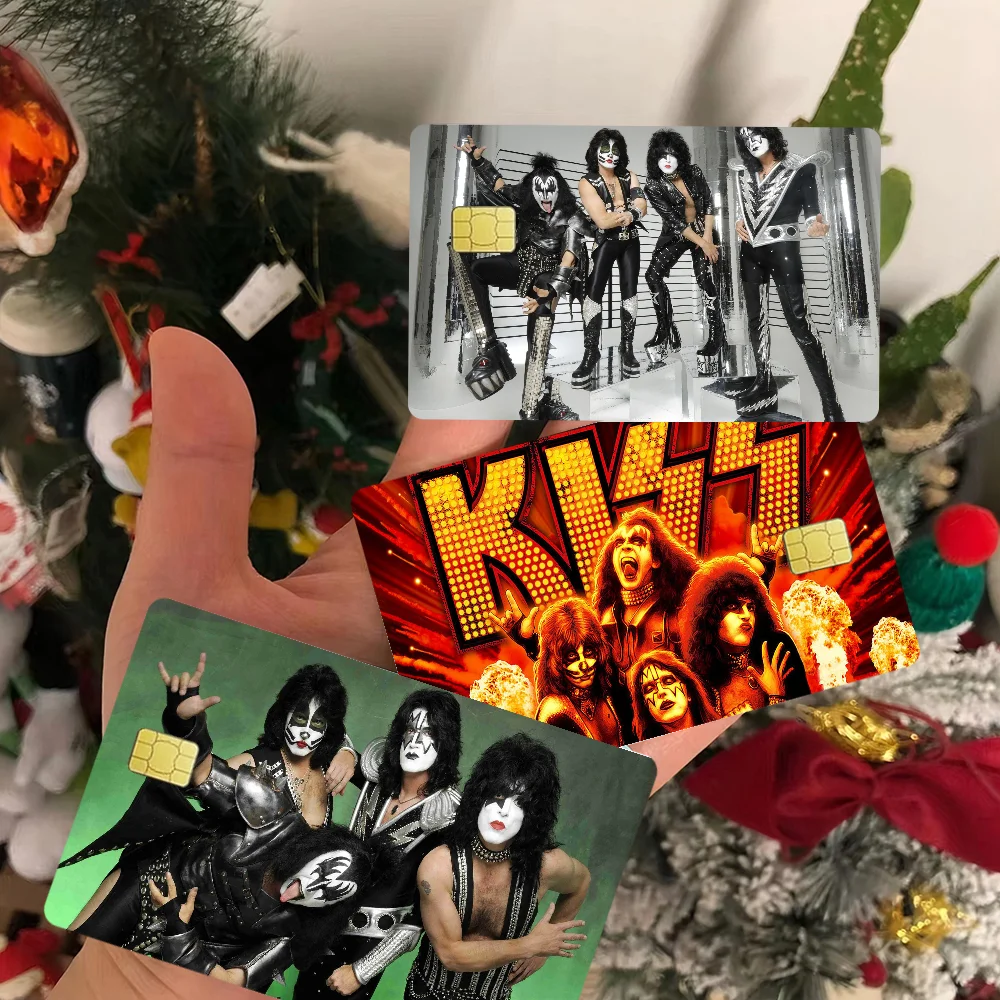 Rock Band Kiss Landscape Screen Anmie Sticker Film Skin Cover For Credit Card Debit Bank Card Front view 5