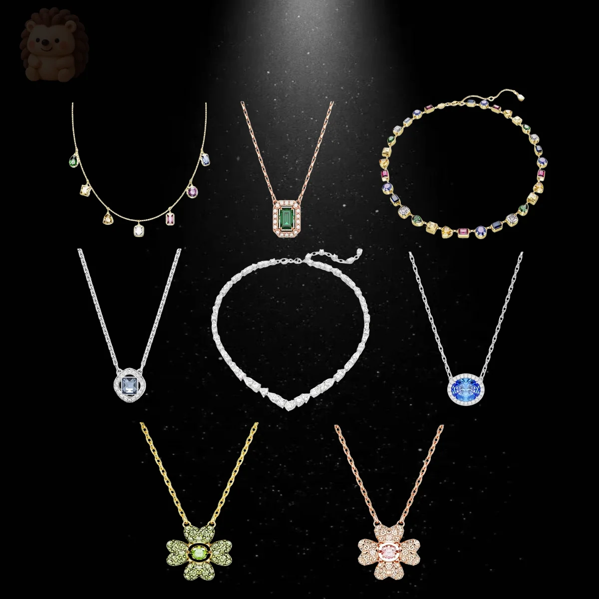 

2025 New Fashionable Inlaid Jewelry Necklace Pendant, Vibrant Forest Green Design Exquisite Luxury Couple Christmas Gift