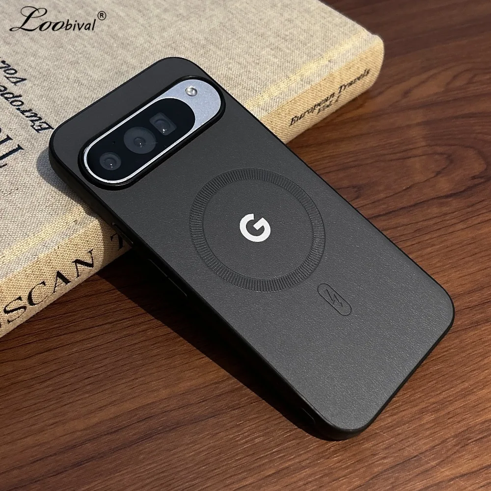Luxuriöses Leder für Magsafe Matte Hülle für Google Pixel 11 10 9 Pro XL 8 10A 9A 8A Magnetische Kabellose Ladefunktion Stoßfeste Abdeckung