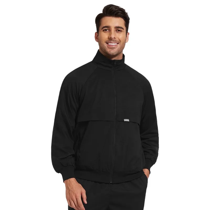 سترة ما بعد الولادة لصالونات التجميل وغسل اليدين وجيب سميك وياقة واقفة وأكمام طويلة مجموعة سترة شتوية عالية الجودة للممرضات #5