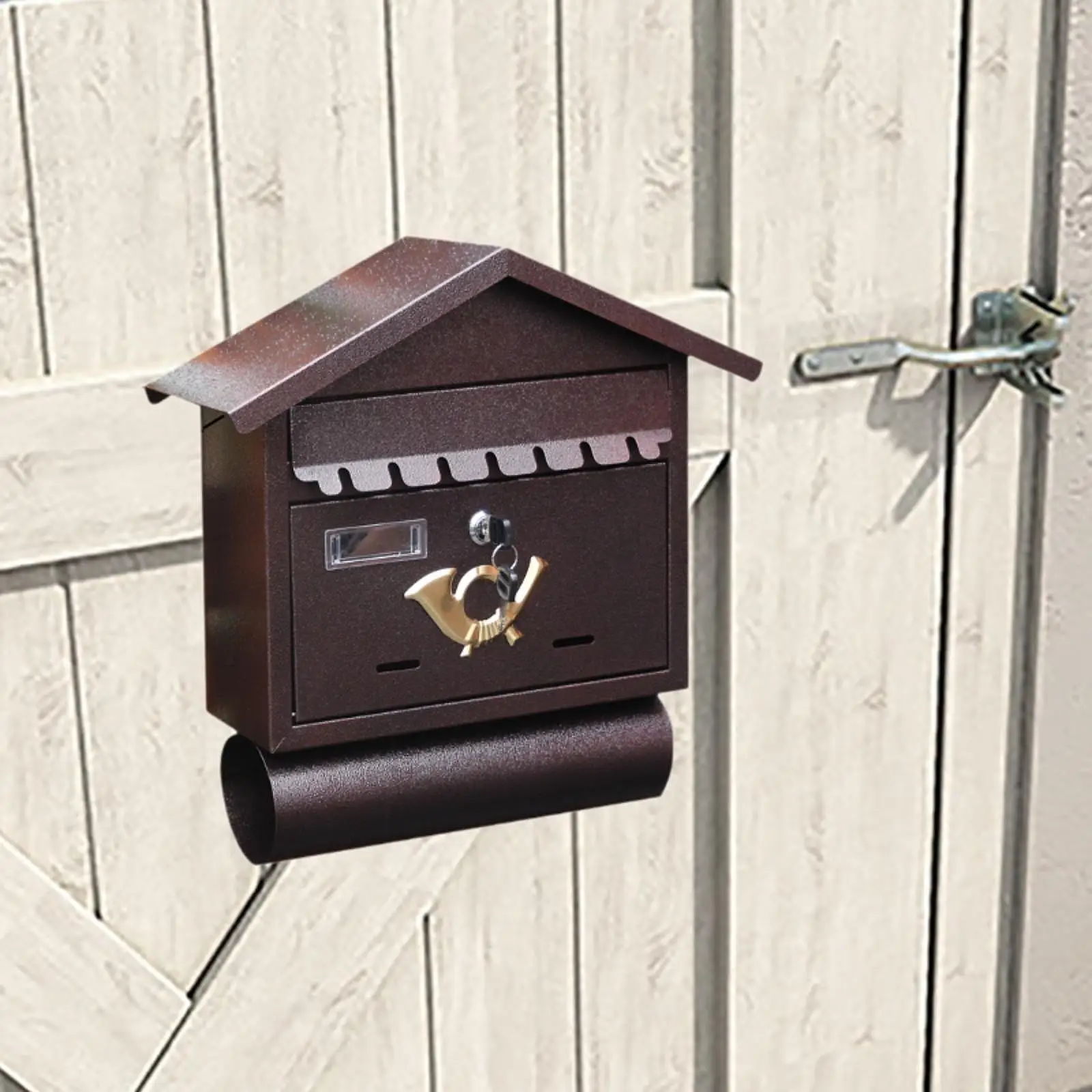

Wall Mounted Mailbox with Newspaper Holder Comment Box Suggestion Box Key Drop