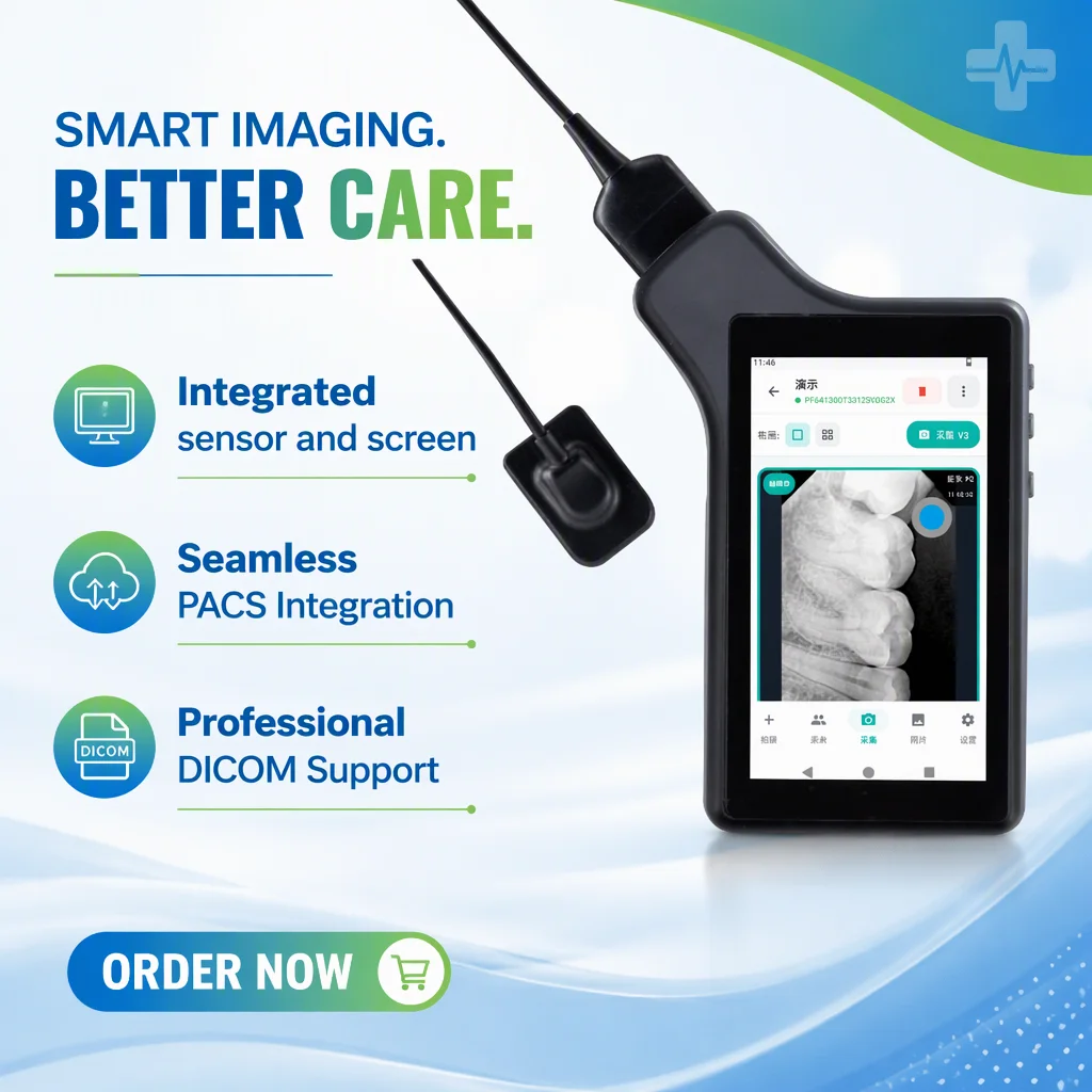 X-2026 Digital Dental Intraoral X-Ray Imaging System with Sensor & Display Screen DICOM PACS WiFi Image Management