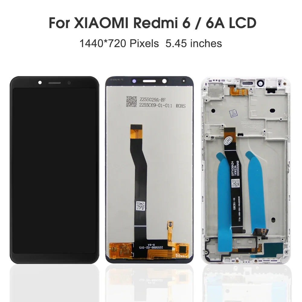 Pantalla LCD de 5,45 pulgadas para Xiaomi Redmi 6A, montaje de digitalizador con pantalla táctil, reemplazo para Redmi 6, M1804C3CG, M1804C3CH