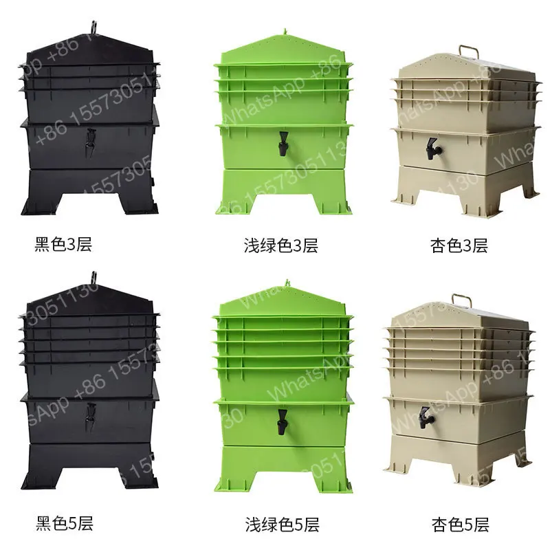 Earthworm compost box tower food waste homemade fertilizer worm breeding box wormcompost eco-friendly compost
