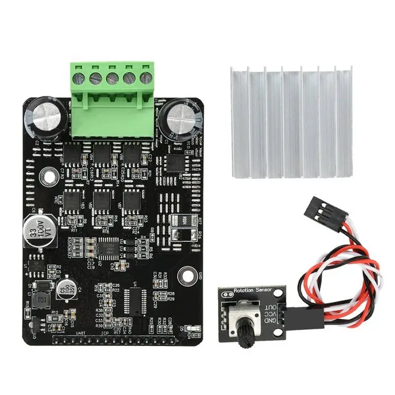 Contrôleur de moteur BLDC triphasé sans balais haute puissance 1600W, carte de commande PWM, régulateur de moteur sans capteur Hall, DC 6-80V, meilleur prix