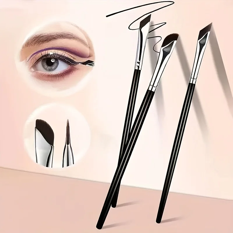 5pcs precision eye makeup brush set, including a sickle-shaped eyeliner brush, an angled eyeliner - Detail 1