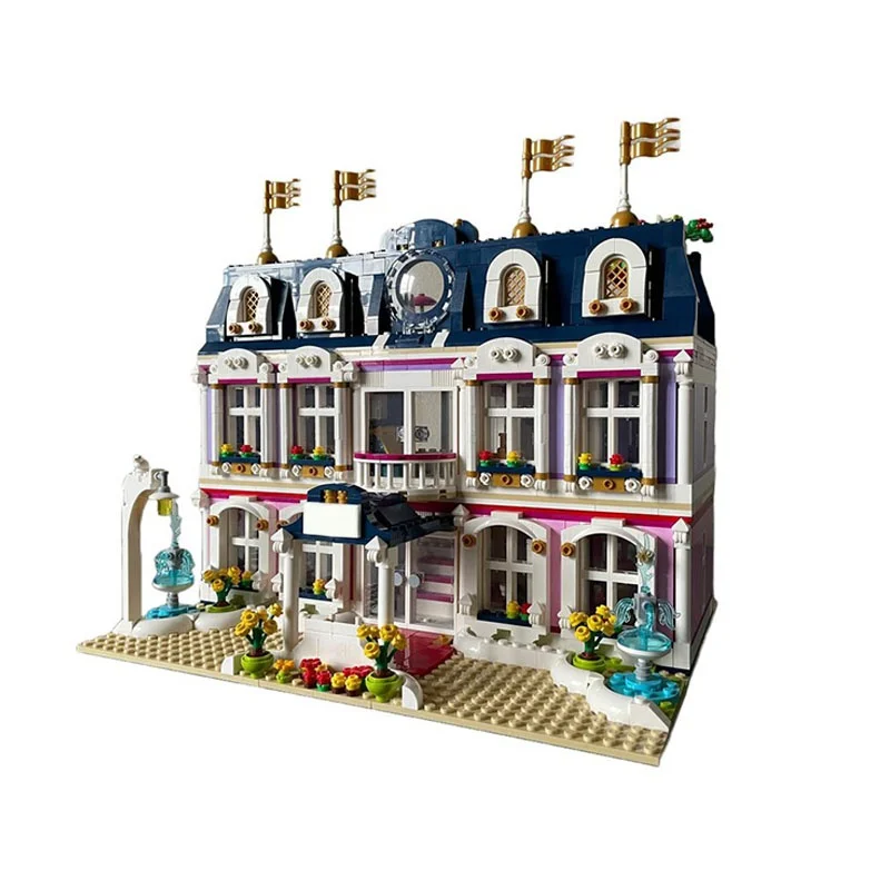 2064 stücke MOC Die Grand Hotel Modulare Alternative Freund Modell Gebäude Spielzeug Blöcke Montieren DIY Kreative Idee Weihnachten Geschenk Kinder