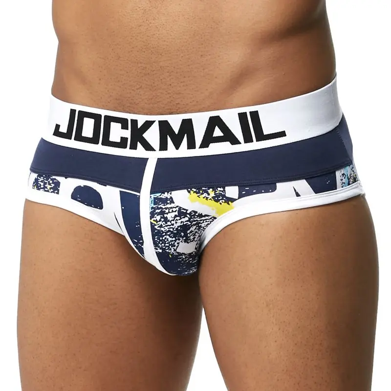 JOCKMAIL Men Underwear Briefs Mens Print Underpants Cueca Masculina U Pouch Male Panties Mens briefs Gay Underwear Ropa Pants