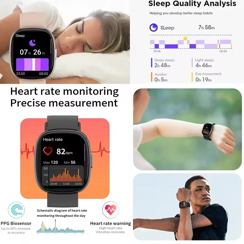 Xiaomi Versi Global Panggilan Bluetooth Jam Tangan Pintar Wanita HD Layar AMOLED Denyut Jantung 100+ Jam Tangan Pintar Olahraga Tahan Air Pria