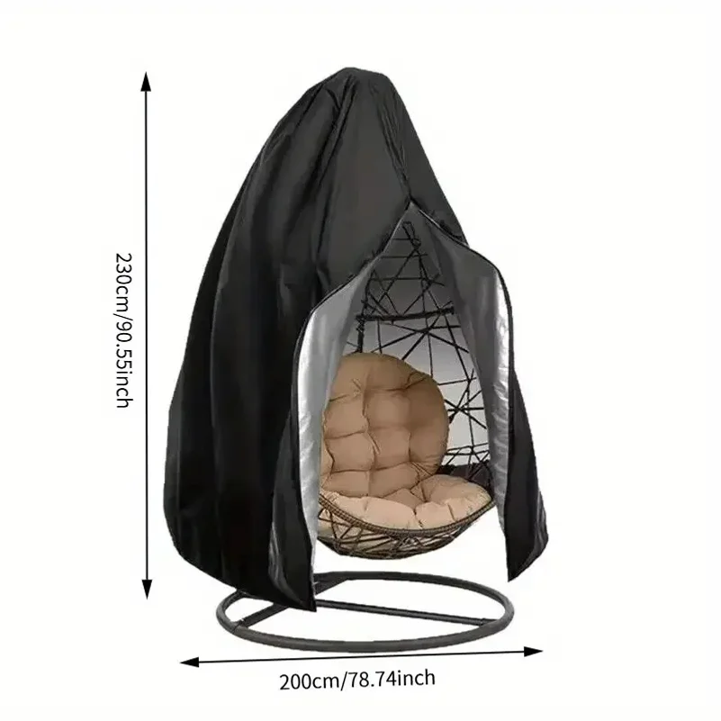 Oxford Fabric Outdoor Garden Eggshell Swing Cover for Courtyard Hanging Baskets and Chairs, Sun Protection and Dust Prevention view 3
