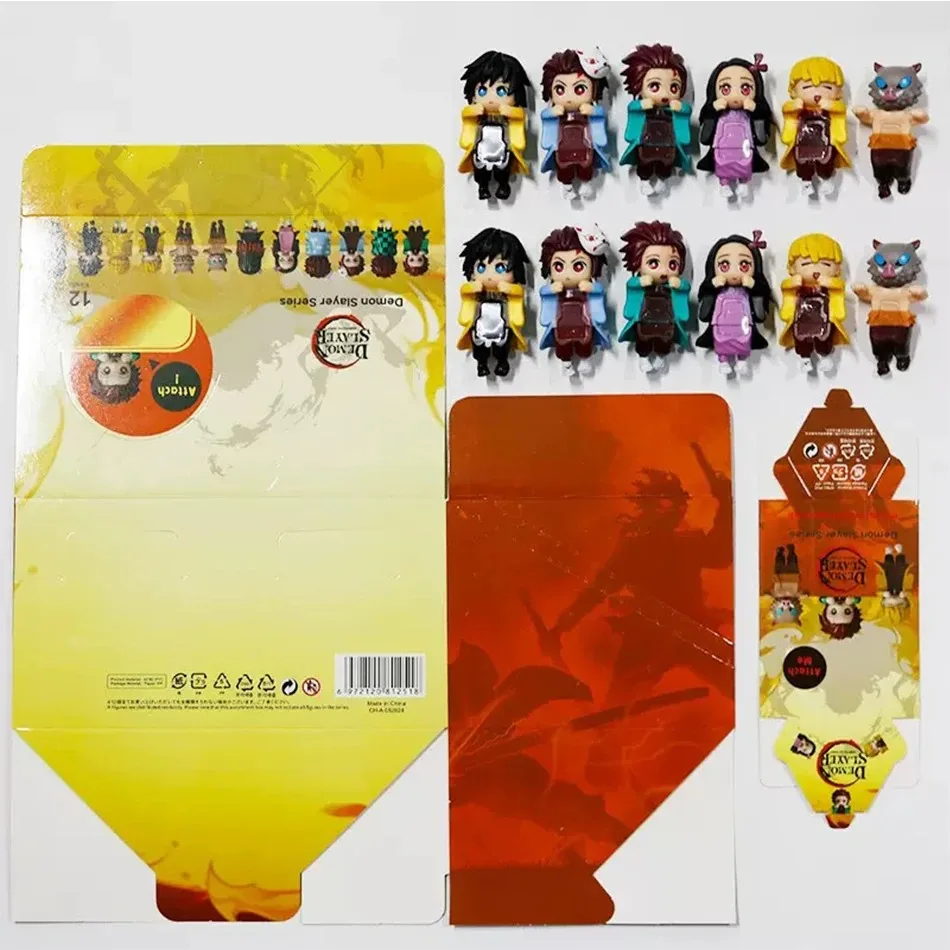 Nowe Style 2025 Anime Demon Slayer Blind Box Set Ręcznie Robione Figurki Anime Kreskówkowe Dekoracja na Biurko Prezent Urodzinowy ￼ ￼