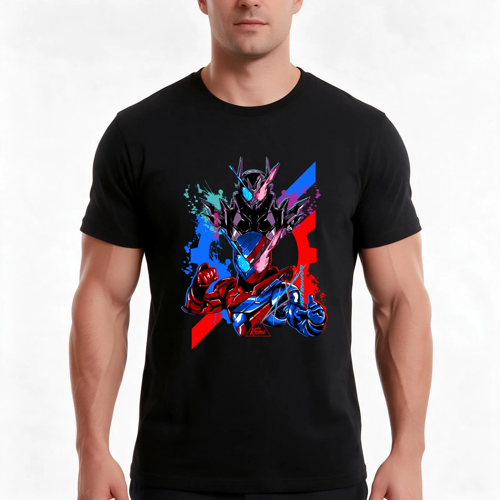 Build Black Hazard T-Shirt, Summer Casual Cotton Tee, Oversized Streetwear Tops, Vintage Graphic Print, Loose Fit Short Sleeve