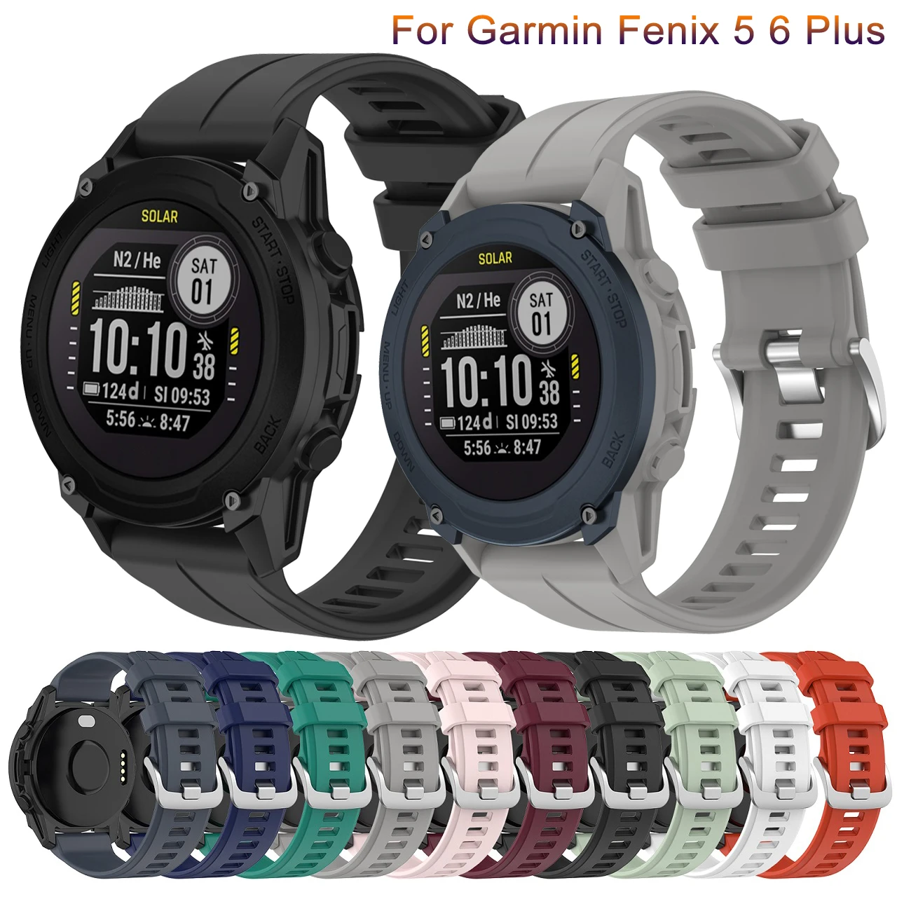 22mm Silicone Watch Strap For Garmin Fenix 5 Forerunner 945 935 Smar tWatch Wrist Strap For Garmin Fenix 6 Pro 5 5 plus Bracelet