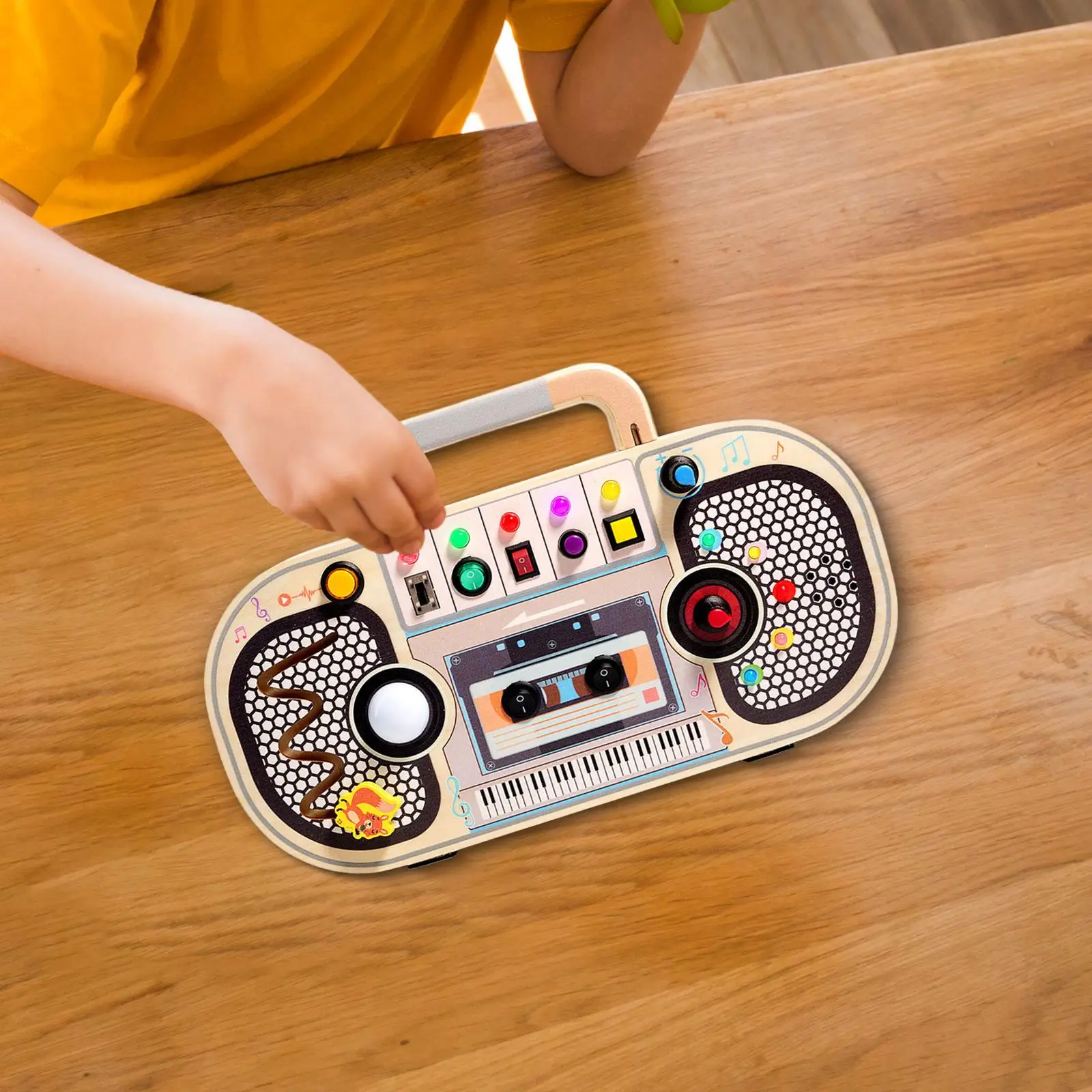 

Busy Board with LED Fine Motor Skills Switch Board for Gifts Kids Boys Girls