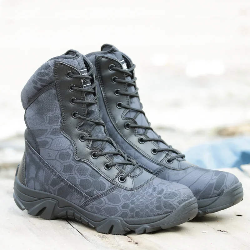 Men Desert Tactical Boots Mens Working Safty Shoes Combat Boots Militares Tacticos Zapatos Winter Men Shoes Boots