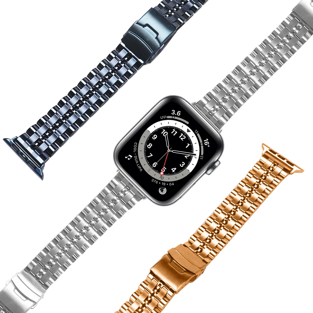 

watchband for apple watch 6 44mm 40mm band Stainless Steel Business Replacement Band for iwatch se 6 5 4 3 42mm 38mm bracelet