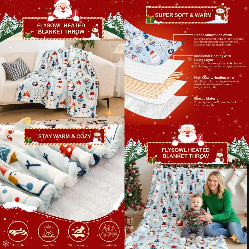 

Twin Size Electric Heated Blanket with 5 Heat Settings, 70-122℉, 1-12 Hour Auto-Off, Washable, Certified