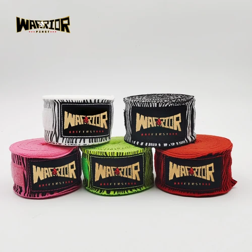 Imagen 2 del producto Vendas de boxeo de 3M/5M, vendaje con estampado de cebra, envolturas de mano para perforación, Muay Thai MMA, guantes de mano para entrenamiento de boxeo, correa protectora para muñeca