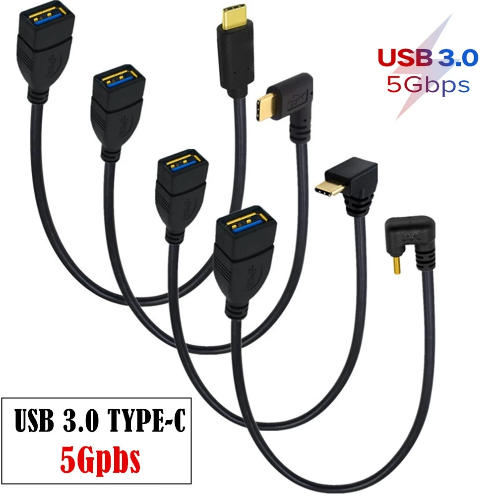 

Переходник OTG с USB 3 2,0 на Type C, 90 градусов