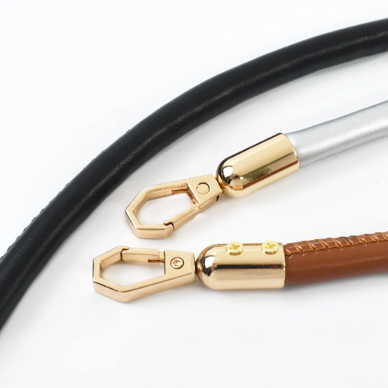 2Pcs Deepeel 30/40/60cm PU Leather Bag Handles with Metal Clasps Handbag Purse Replacement Strap DIY Bags Accessories
