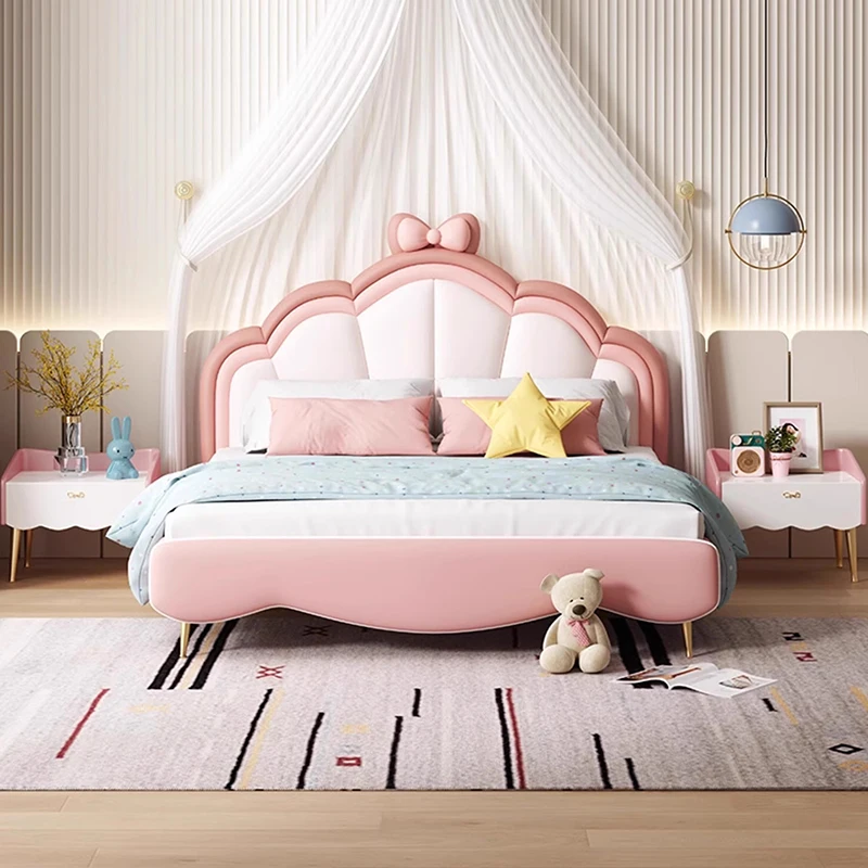 

Girl Children Double Bed Solid Wood Princess Small Double Bed Storage Designer Camas Moderrnas Inteligentes Bedroom Furniture