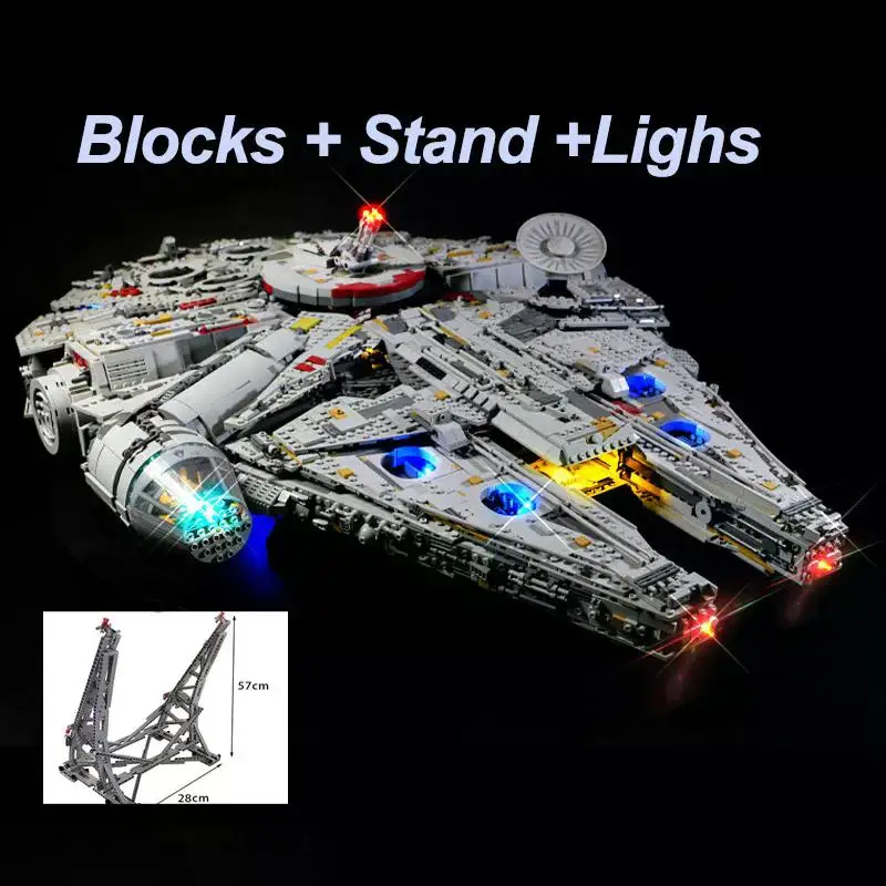 The Large Millennium Ship Falcon Building Blocks Compatible 75192 05132 Toys For Kids XQ003 99886 81085 Bricks