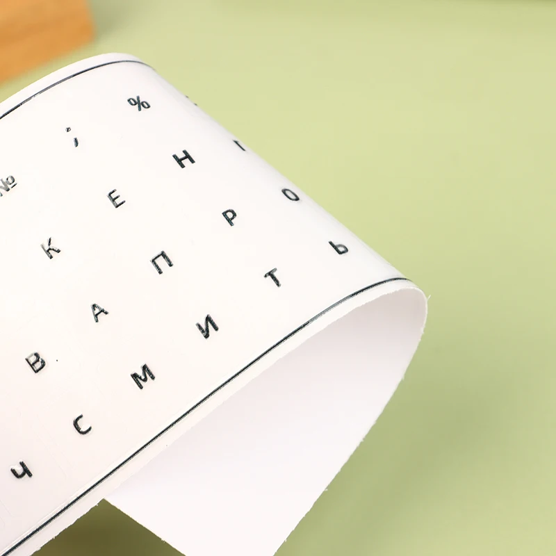 B*1PC [Russian Language] Tear-Off Film Keyboard Sticker Desktop Laptop Key Sticker Single Film Universal Side Engraving Sticker