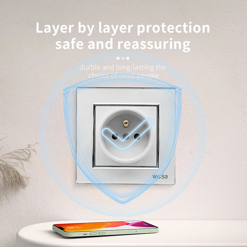 لوحة أكريليك قياسية من البلاستيك المدمج على الحائط باللون الأسود مع مقابس طاقة أرضية مثبطات اللهب ومنافذ كهربائية #5