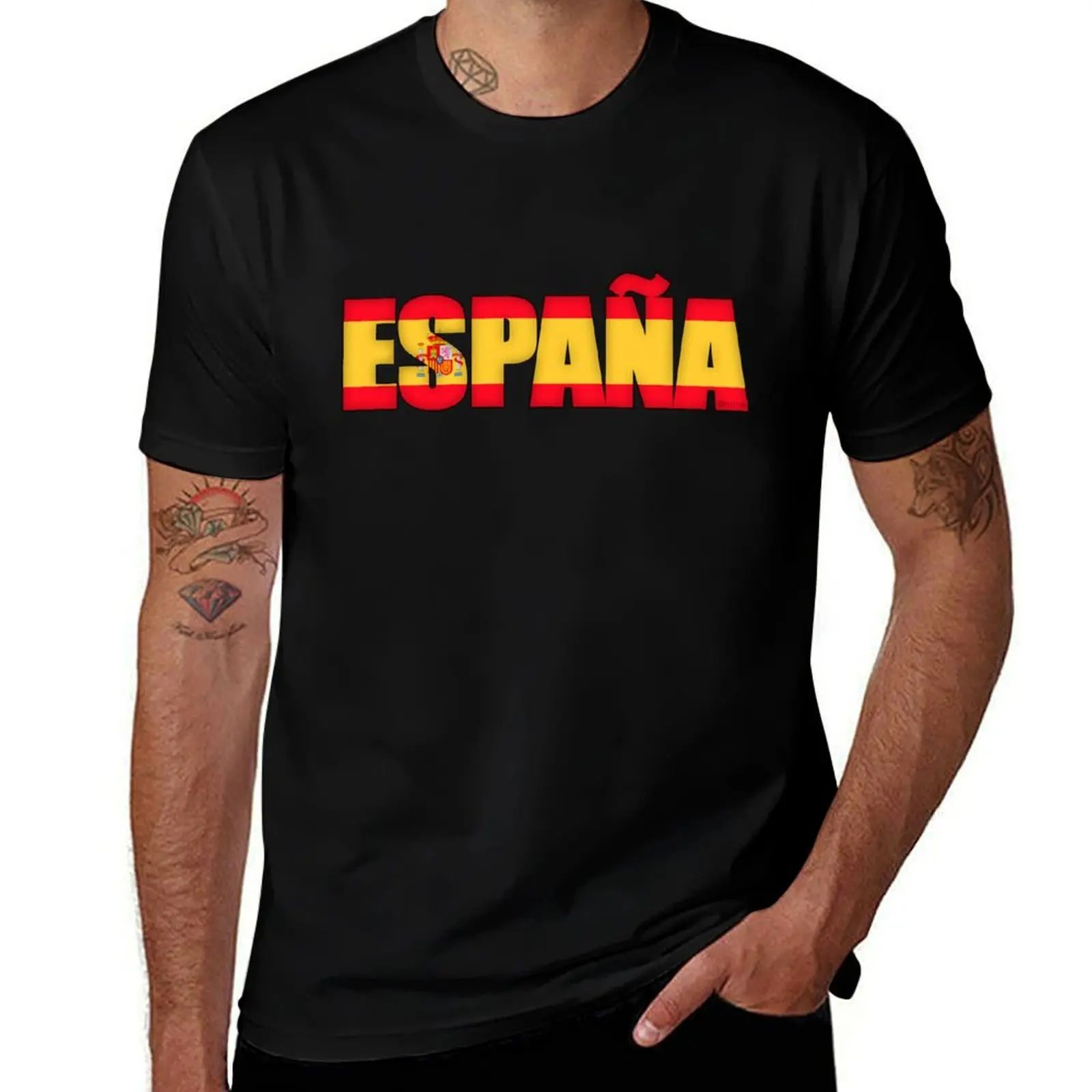 

Spain Espana Flag T-Shirt funny shirt cotton Funny t-shirts basketball graphic tees tshirts personalised men t shirt