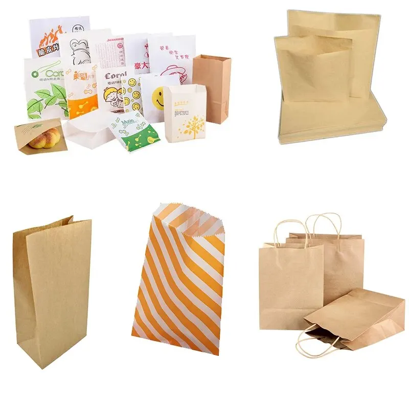 YG Fully Automatic High Speed Kraft Craft Square Bottom Carry Food Shopping Paper Bag Making Machine Paper Bag