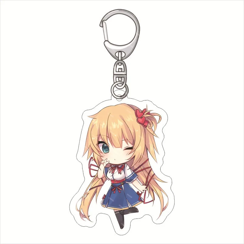 6CM Fashion Hololive Vtuber Anime Figures Cosplay Keychain Inugami Korone Usada Pekora Sakura Miko Hosimati Suisei Key Chain