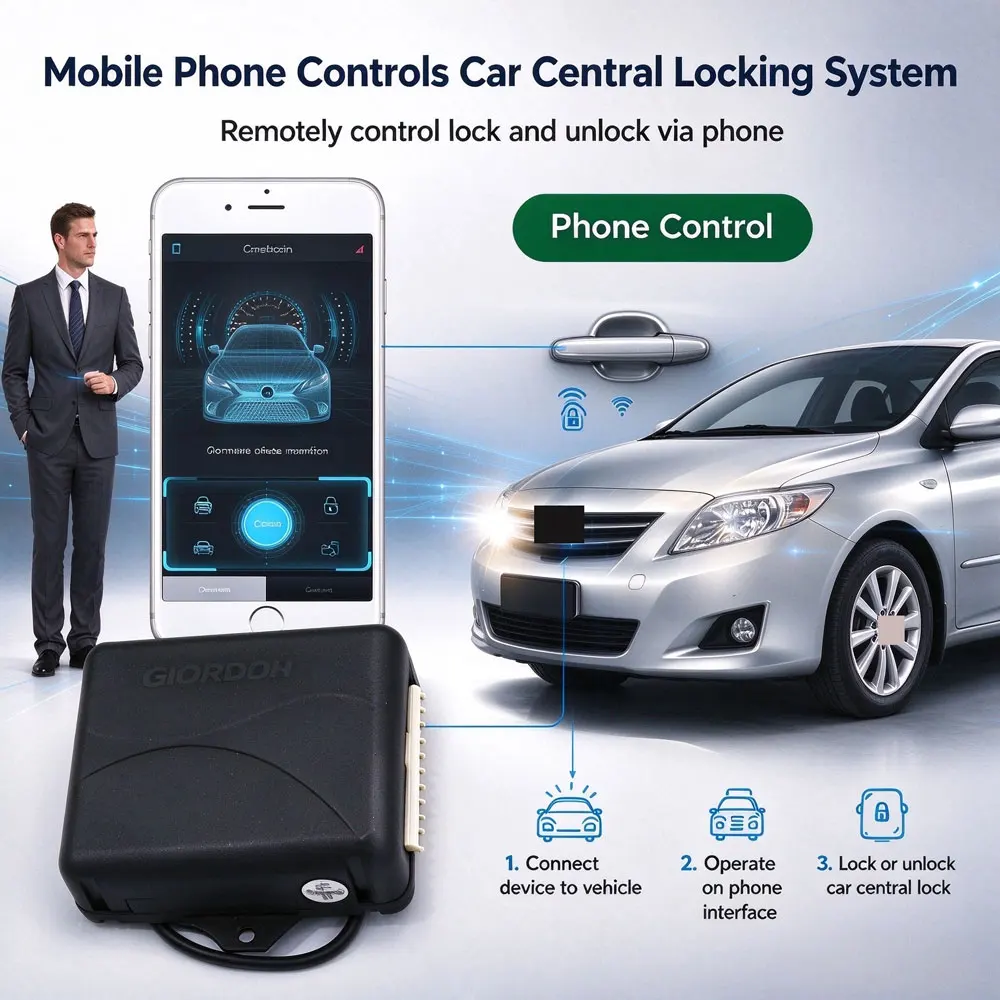 Car 2V Mobile Phone Control Keyless Entrywith Remote Central-Bluetooth Smart Key Car Alarm System