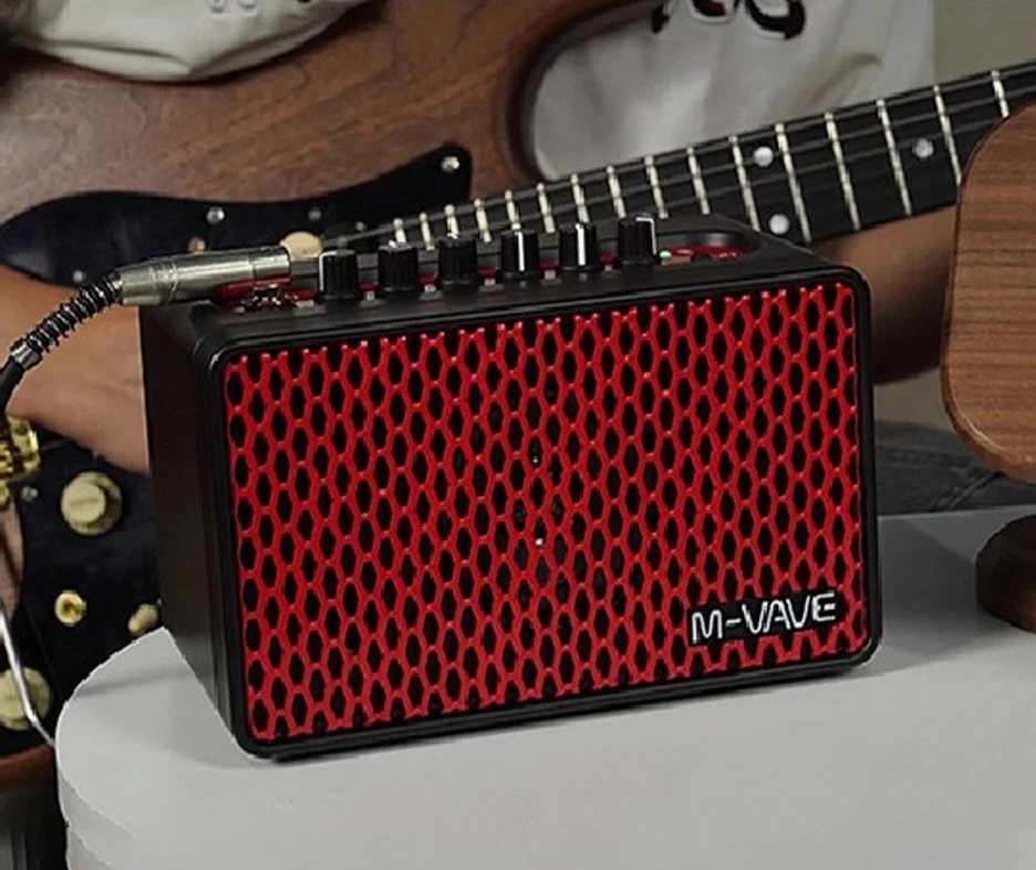 

M-VAVE SP100 Speaker 10W Electric Guitar Speaker Built-in Box Head Box Simulates Outdoor Performance Portable Mini Speaker Gifts