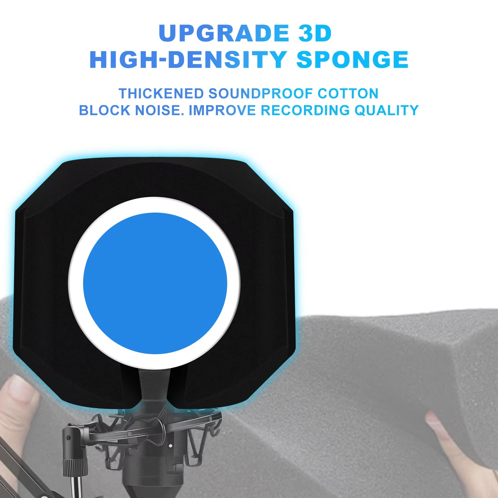 Microphone Pop Filter Wind Shield Acoustic For Record Studios Mic Sound-absorbing Foam Vocal Isolation Ball