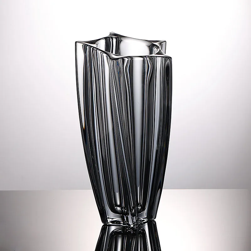 

European Style High-End Light Luxury Crystal Glass Vase for Living Room, Ideal for Hydroponic Flower Durable furniture