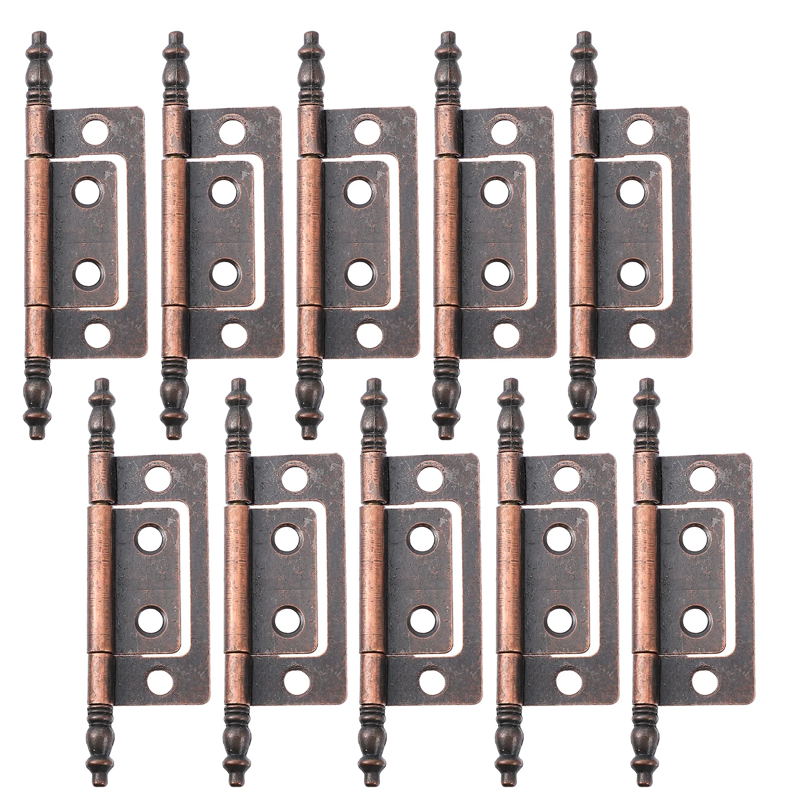 

1Set Crown Vintage Cabinet Hinges Reinforced Thickened Stainless Steel Non-Mortise Door Hinge for Closet Cupboard Use