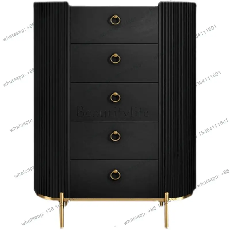 Italian light luxury chest of drawers modern simple bedroom storage five buckets and six chest of drawers