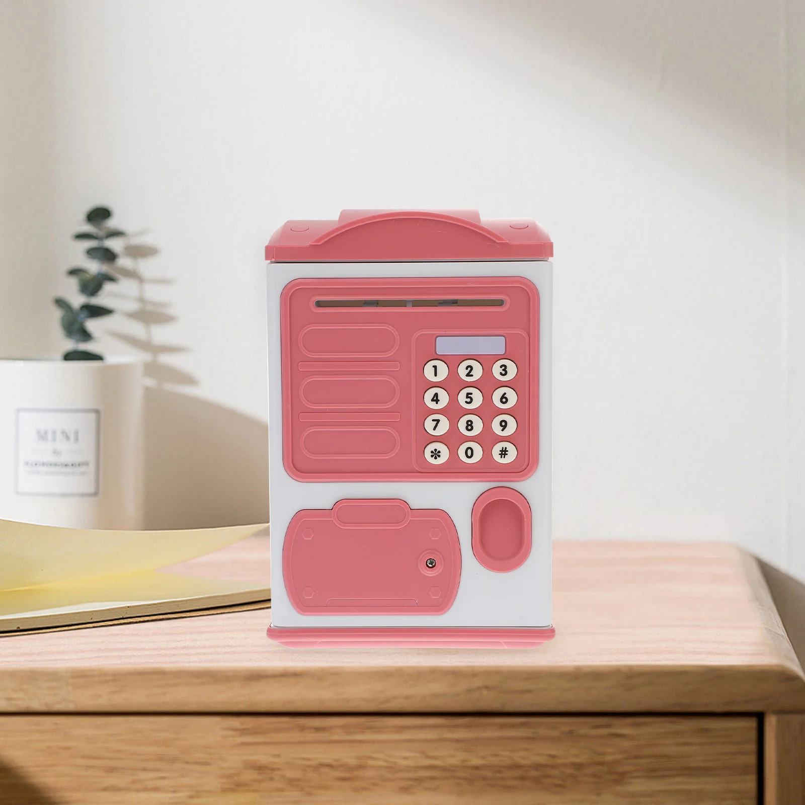 

Fingerprint Induction Kids Piggy Bank Durable Plastic Password Lock Safe Cash Box for Boys Girls Daily Savings