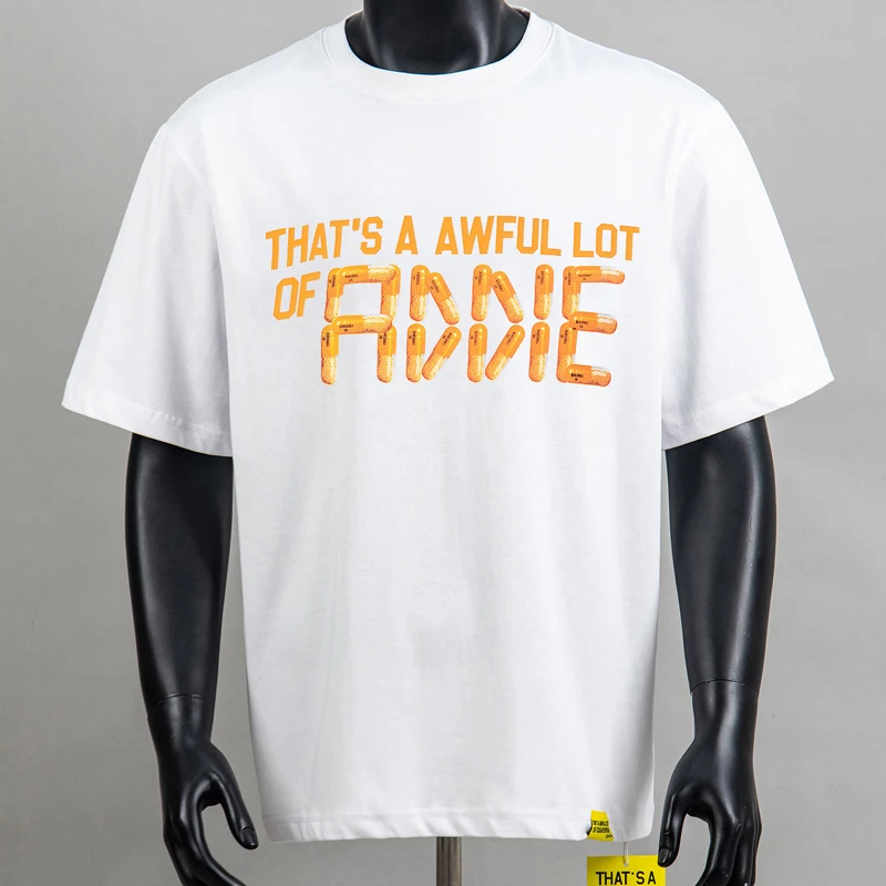 26SS New High Quality Men's Women's THAT'S A AWFUL LOT OF COUGH SYRUP T-Shirt Letter Print Tops
