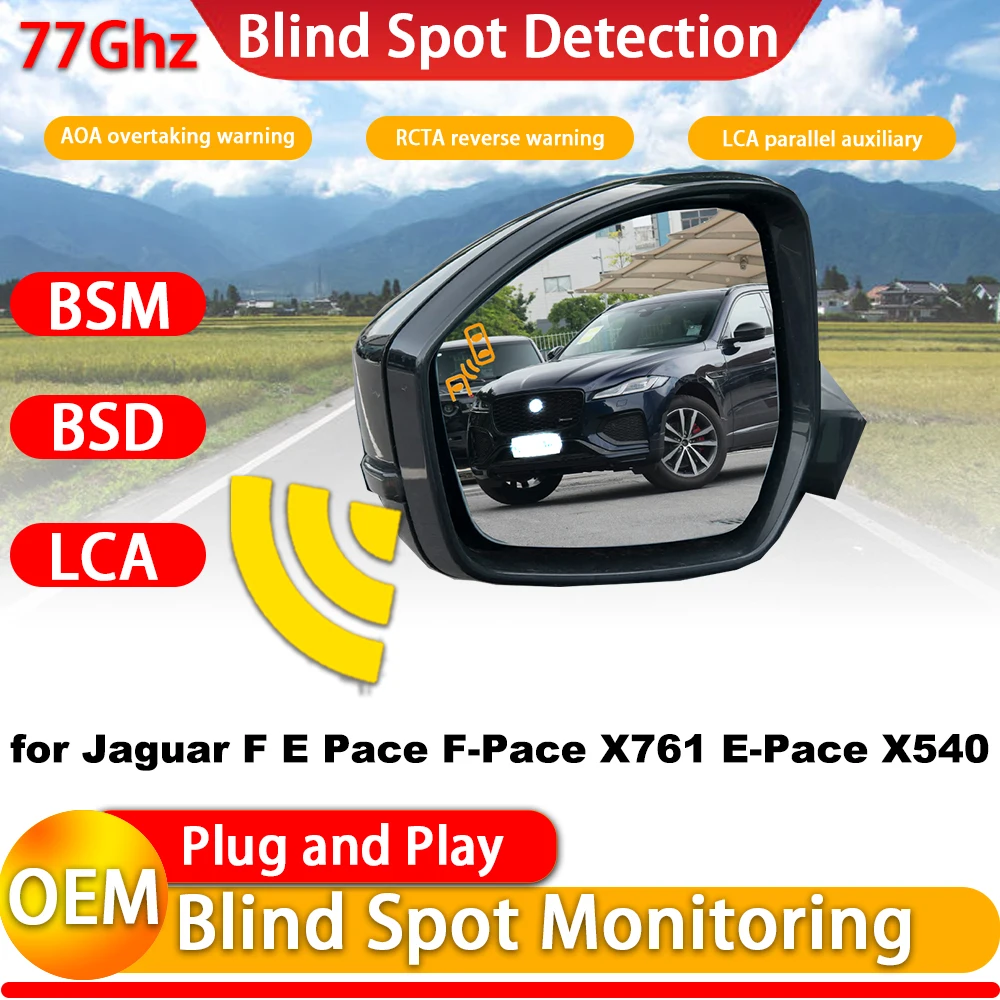 for Jaguar F E Pace F-Pace X761 E-Pace X540 2016-2025 Blind Spot Assist Monitor Monitoring Detection BSM BSA BSD System Radar