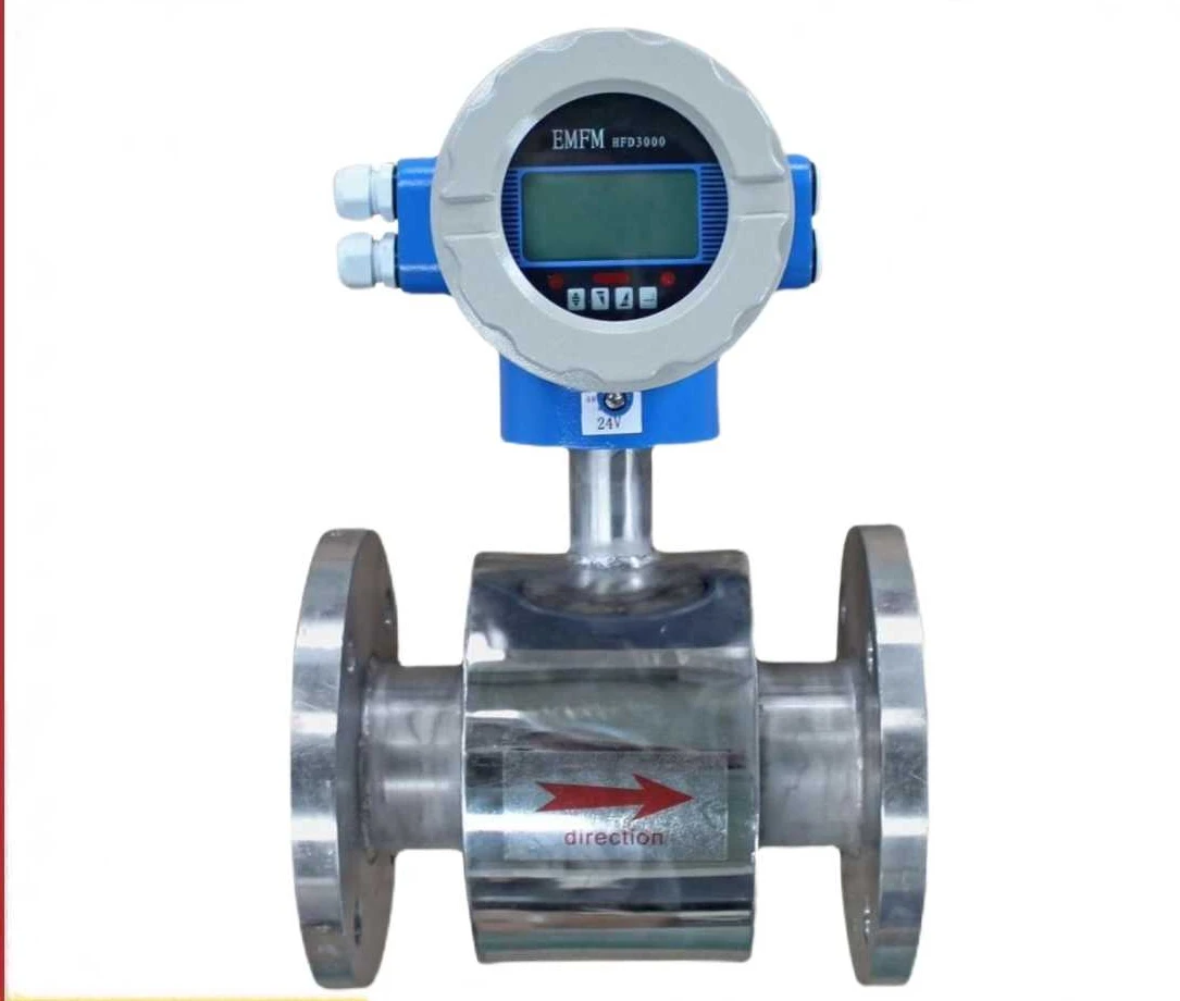 Customized split plug-in electromagnetic flowmeter fire water tap water river sewage mud ammonia hydrochloric acid sulfuric acid