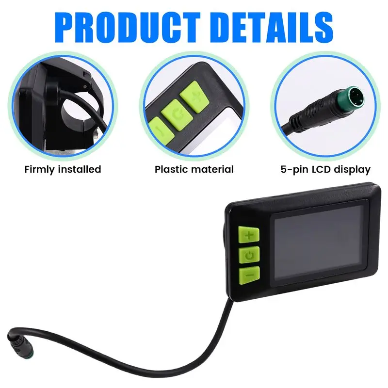 NEW HOT In Stock-Electric Bike Meter 5Pin LCD Display Dashboard 24V/36V/48V/60V Electric Bike Meter Formountain Electric Bike Pa