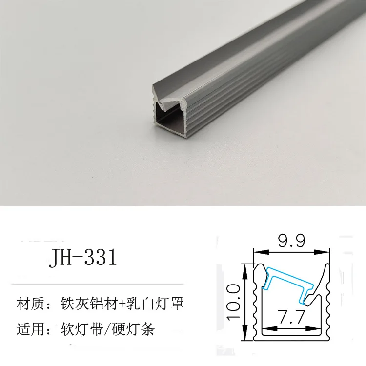 Verzonken ultradunne 10 x 10 mm led aluminium profiel kanaalbalklamp verborgen 45 schuine gloeiende striplicht voor kledingkast boekenplank