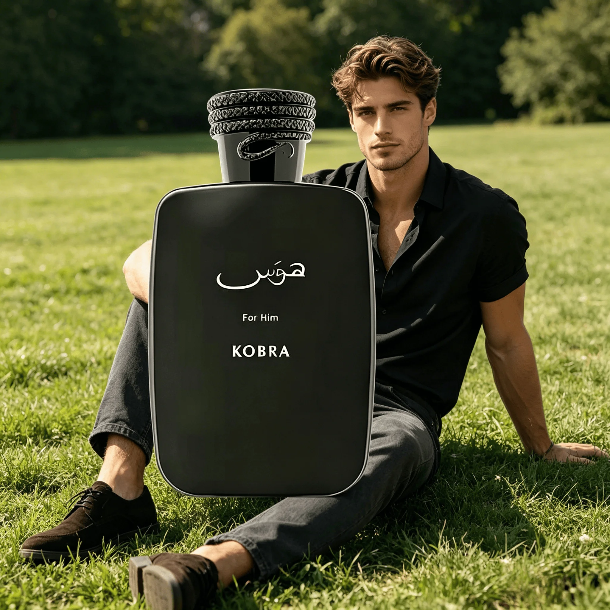 Masculine Arabian Perfume Spray for Men 100ml, Long-Lasting Oriental Woody Notes, Sophisticated Cologne for Modern Gentlemen