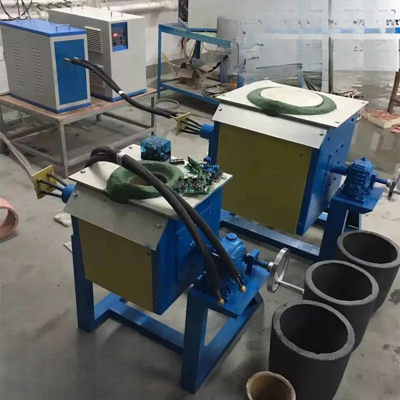 

Hitfar Machinery 15Kw 8Kgs Gold Melting Furnace With Tilting Pouring Device And Supporters